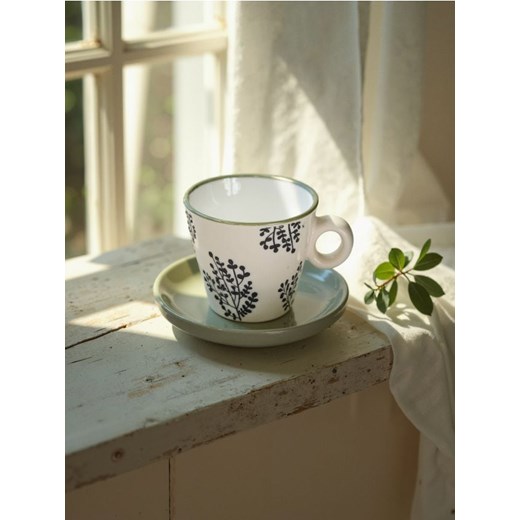 Sinsay - Filiżanka ze spodkiem do espresso - zielony ze sklepu Sinsay w kategorii Filiżanki - zdjęcie 183839906