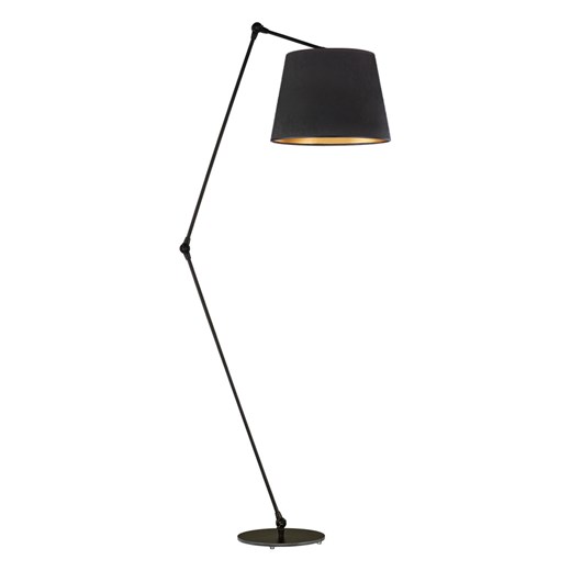 Czarna lampa podłogowa z możliwością regulacji MANILA VELUR ze sklepu Lysne w kategorii Lampy podłogowe - zdjęcie 183840197