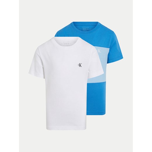 Calvin Klein Jeans Komplet 2 t-shirtów Color Block IB0IB02441 Kolorowy Regular Fit ze sklepu MODIVO w kategorii T-shirty chłopięce - zdjęcie 183840795
