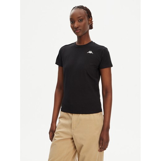 Kappa T-Shirt Banda Pippigt 351N56W Czarny Regular Fit ze sklepu MODIVO w kategorii Bluzki damskie - zdjęcie 183840836