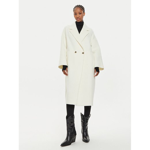 ViCOLO Płaszcz wełniany TS0006 Écru Regular Fit ze sklepu MODIVO w kategorii Płaszcze damskie - zdjęcie 183840869