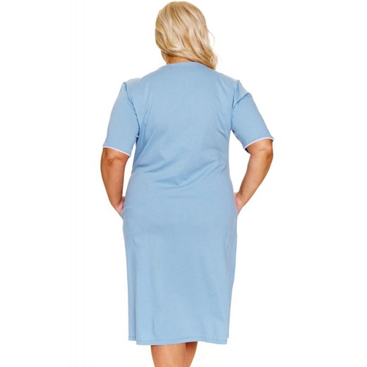 Doctor Nap błękitna koszula nocna plus size TB.7263.FLOW, Kolor niebieski, Rozmiar L, Doctor Nap ze sklepu Primodo w kategorii Koszule nocne - zdjęcie 183841699