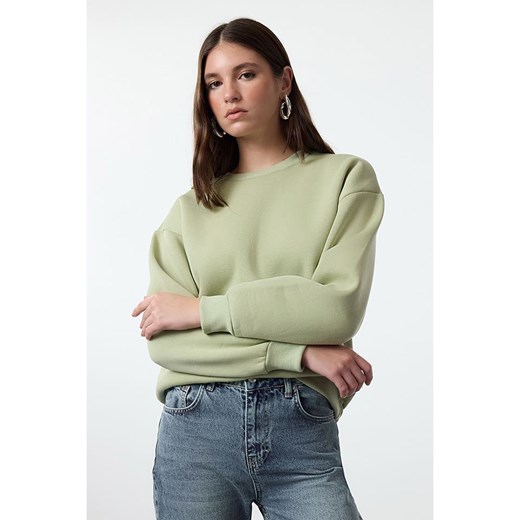 trendyol Bluza w kolorze zielonym ze sklepu Limango Polska w kategorii Bluzy damskie - zdjęcie 183841965