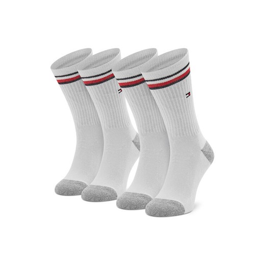 Tommy Hilfiger Zestaw 2 par wysokich skarpet dziecięcych 100001500 Biały Tommy Hilfiger 39_42 MODIVO