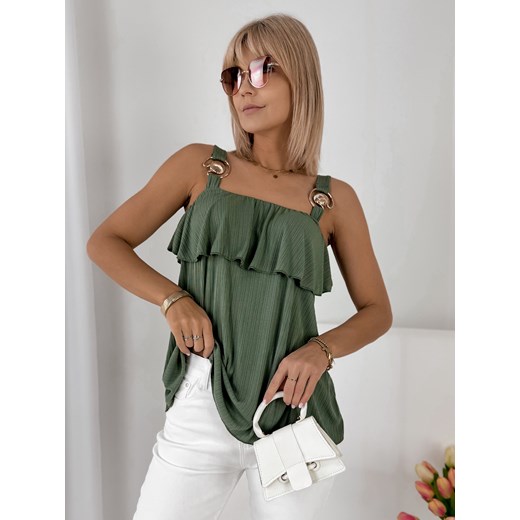 bluzka sissal khaki one size ze sklepu UBRA w kategorii Bluzki damskie - zdjęcie 183843258