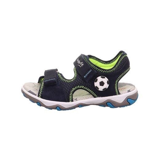 superfit Skórzane sandały "Mike 3.0" w kolorze czarno-zielonym Superfit 34 Limango Polska wyprzedaż