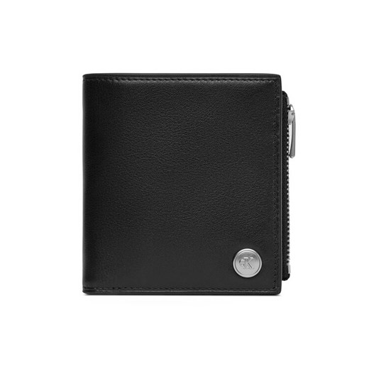 Duży Portfel Męski Calvin Klein Jeans Jeans Hardware Compact Zip Walle LV04G1078G Czarny ze sklepu eobuwie.pl w kategorii Portfele męskie - zdjęcie 183843655