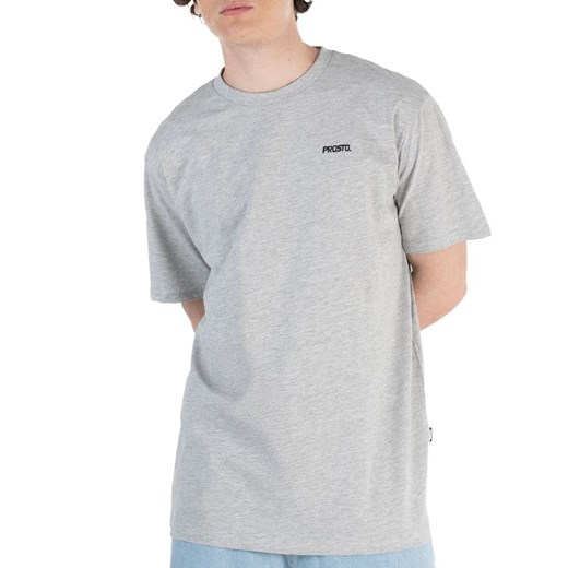 Koszulka męska Prosto Base KL251MTEE1041 - szara ze sklepu streetstyle24.pl w kategorii T-shirty męskie - zdjęcie 183847897