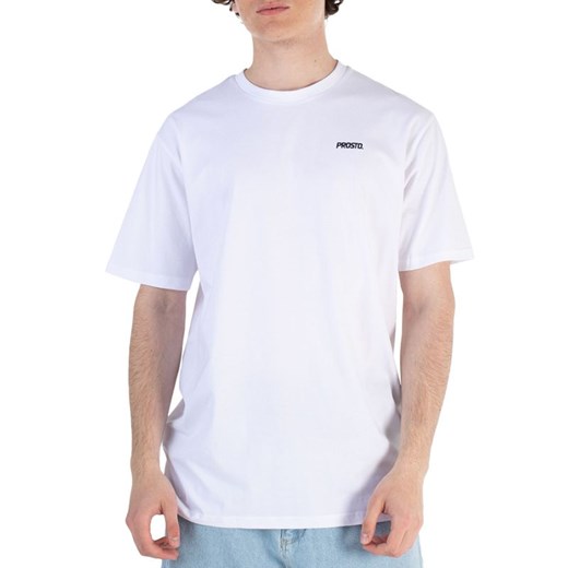 Koszulka męska Prosto Base KL251MTEE1042 - biała ze sklepu streetstyle24.pl w kategorii T-shirty męskie - zdjęcie 183847898