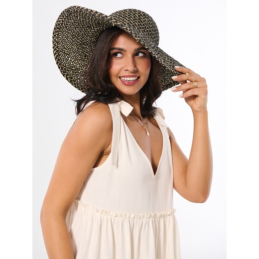 Sinsay - Sukienka mini na ramiączkach z domieszką lnu - kremowy Sinsay M Sinsay