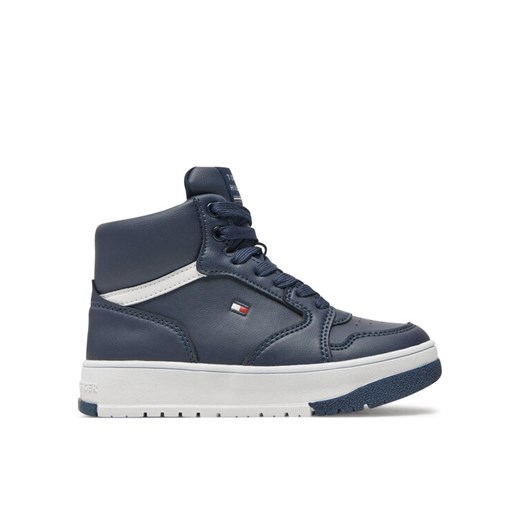 Sneakersy Tommy Hilfiger Mid Cutlace-Up Sneaker T3X9-33641-1351 M Granatowy Tommy Hilfiger 32 eobuwie.pl