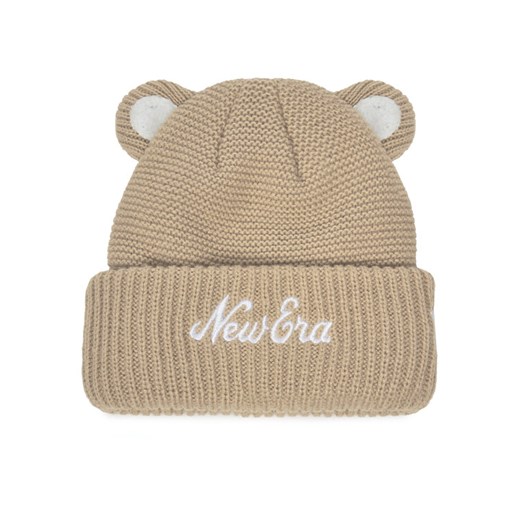 Czapka New Era Teddy Bear Ears Cuff Knit Beanie 60580793 Beżowy ze sklepu eobuwie.pl w kategorii Czapki dziecięce - zdjęcie 183848849