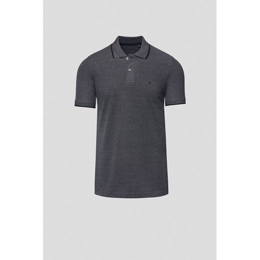 Koszulka Polo Bawełniana Ciemnoszara Borin ze sklepu Lancerto S.A. w kategorii T-shirty męskie - zdjęcie 183849368