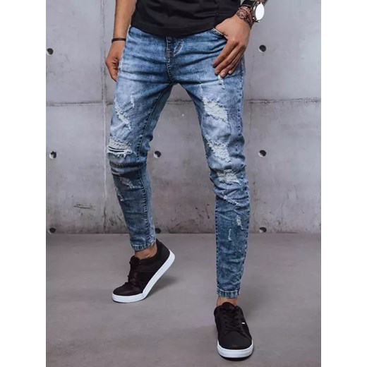 Spodnie męskie jeansowe niebieskie Dstreet UX3593 ze sklepu DSTREET.PL w kategorii Jeansy męskie - zdjęcie 183850767