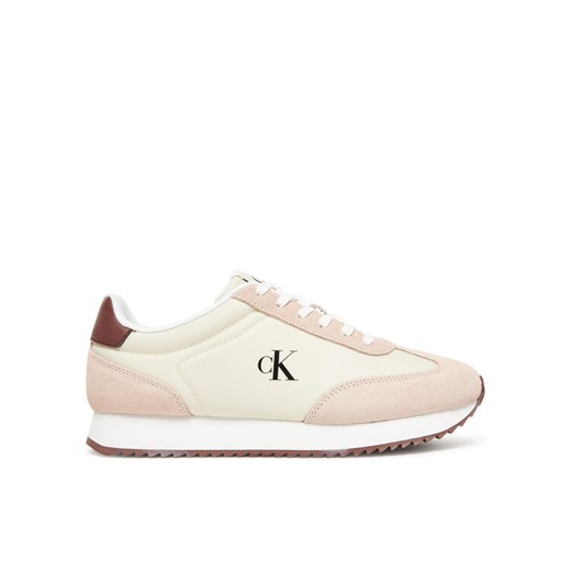 Sneakersy Calvin Klein Jeans Runner Laceup Mg Nylon Mix YW0YW01828 Écru ze sklepu eobuwie.pl w kategorii Buty sportowe damskie - zdjęcie 183851435