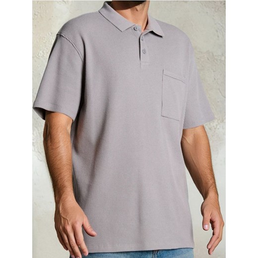 Sinsay - Koszulka polo - szary ze sklepu Sinsay w kategorii T-shirty męskie - zdjęcie 183855116