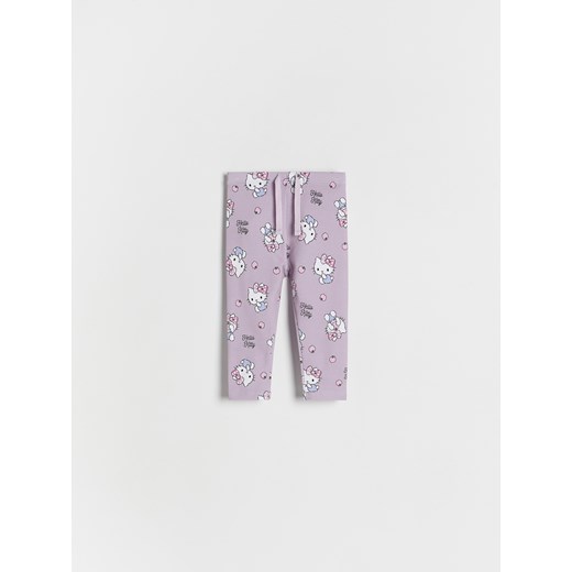Reserved - Bawełniane legginsy Hello Kitty - brudny róż ze sklepu Reserved w kategorii Spodnie dziewczęce - zdjęcie 183855885
