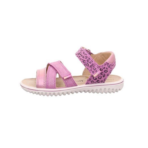 superfit Skórzane sandały &quot;Sparkle&quot; w kolorze fioletowym ze sklepu Limango Polska w kategorii Sandały dziecięce - zdjęcie 183856889