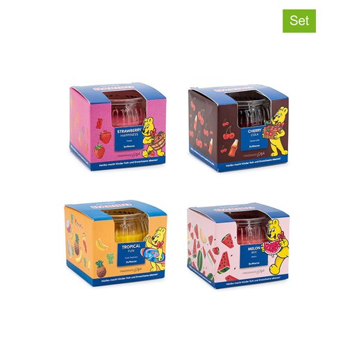 Haribo Świece zapachowe (4 szt.) &quot;Haribo&quot; - 4 x 85 g ze sklepu Limango Polska w kategorii Świece i dyfuzory - zdjęcie 183856916