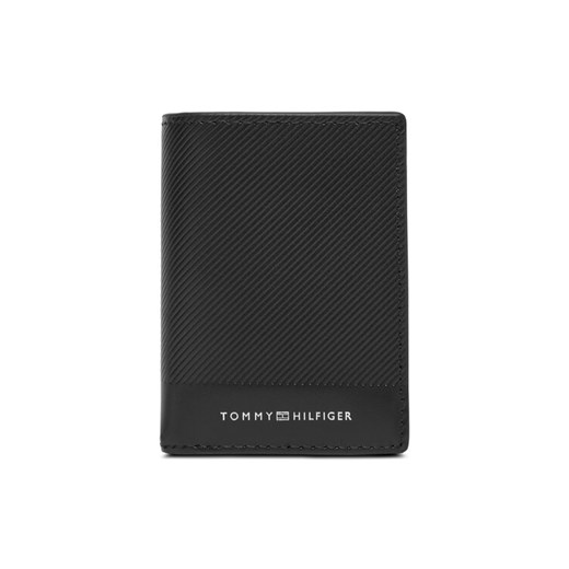 Duży Portfel Męski Tommy Hilfiger Th Foundation Bifold AM0AM13511 Czarny ze sklepu eobuwie.pl w kategorii Portfele męskie - zdjęcie 183857635
