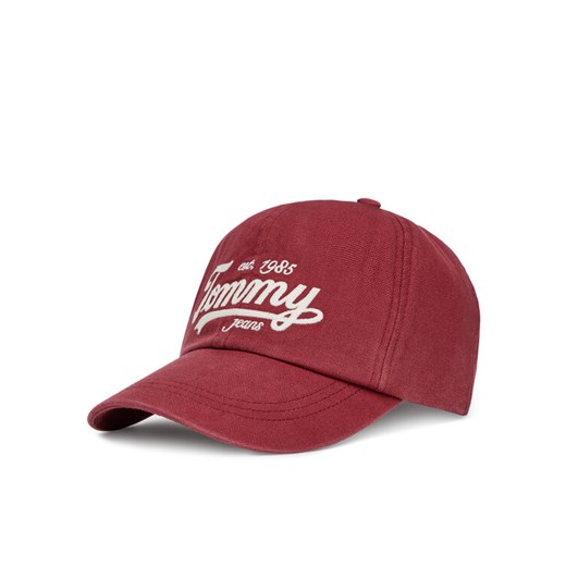 Czapka z daszkiem Tommy Hilfiger Archive Script AM0AM13550 Czerwony ze sklepu eobuwie.pl w kategorii Czapki z daszkiem męskie - zdjęcie 183857636