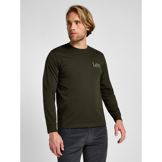 LEE MĘSKA KOSZULKA LONGSLEEVE LEE LS MED WOBLLY LEE OLIVE NIGHT 112355592 ze sklepu YouNeedit.pl w kategorii T-shirty męskie - zdjęcie 183858996
