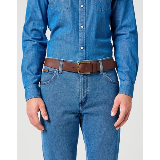 MĘSKI PASEK KLAMRA WRANGLER FULL GRAIN BELT DARK BROWN 112358072 ze sklepu YouNeedit.pl w kategorii Paski męskie - zdjęcie 183859066