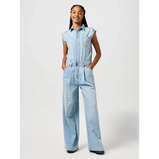 WRANGLER DAMSKI KOMBINEZON JEANSOWE WRANGLER TROUSER JUMPSUIT PALE BLUE WASH 112362713 ze sklepu YouNeedit.pl w kategorii Spodnie damskie - zdjęcie 183859078