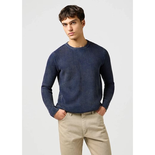 WRANGLER MĘSKA SWETER WRANGLER CREWNECK SWEATER NAVY 112364288 ze sklepu YouNeedit.pl w kategorii Swetry męskie - zdjęcie 183859156
