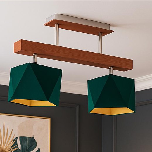 Podłużna lampa sufitowa ASTIR GOLD w stylu glamour ze sklepu Lysne w kategorii Lampy wiszące - zdjęcie 183859355