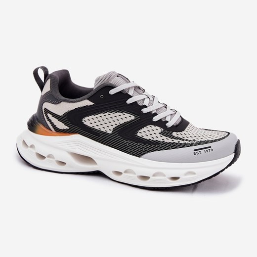 Buty Sportowe Męskie Na Platformie Big Star RR174023 Hi-Poly System Szare ze sklepu ButyModne.pl w kategorii Buty sportowe męskie - zdjęcie 183860816