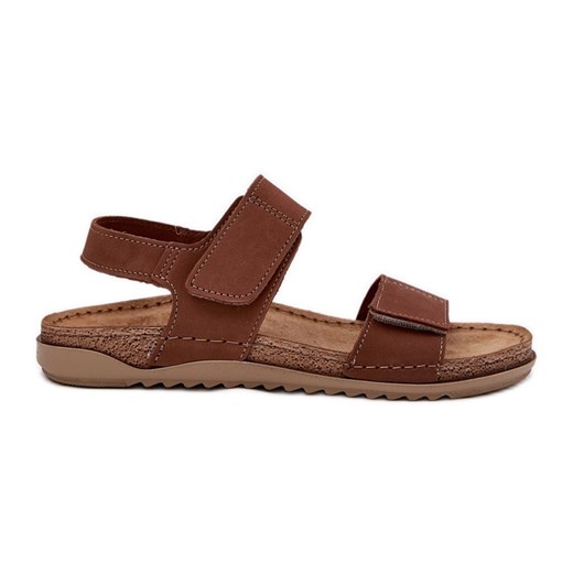Skórzane Sandały Damskie Inblu AA0001KU Camel brązowe Inblu 36 ButyModne.pl