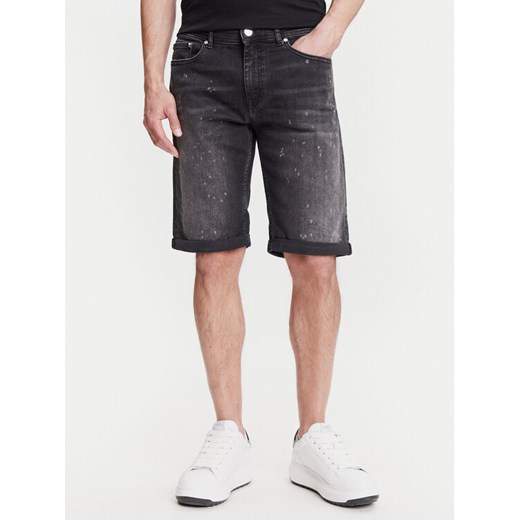 KARL LAGERFELD Szorty jeansowe 265820 552832 Czarny Slim Fit ze sklepu MODIVO w kategorii Spodenki męskie - zdjęcie 183862636