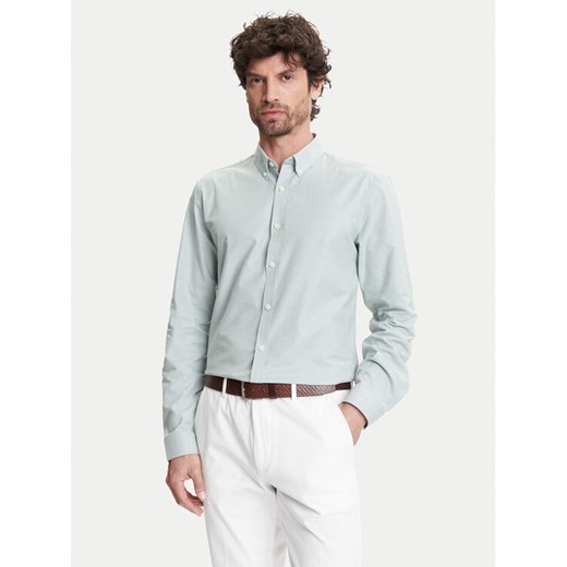 Lindbergh Koszula 30-203174 Zielony Slim Fit ze sklepu MODIVO w kategorii Koszule męskie - zdjęcie 183862698