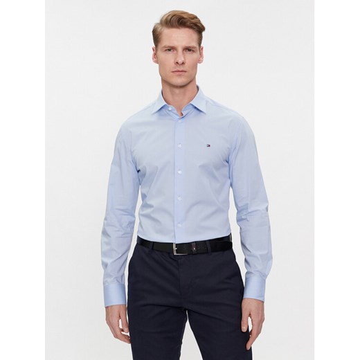 Tommy Hilfiger Koszula Cl Flex Poplin Rf Shirt MW0MW31219 Błękitny Regular Fit ze sklepu MODIVO w kategorii Koszule męskie - zdjęcie 183862746