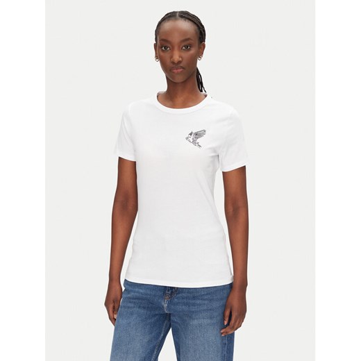 BOSS T-Shirt C_Elogo_21 50540260 Biały Slim Fit ze sklepu MODIVO w kategorii Bluzki damskie - zdjęcie 183862826