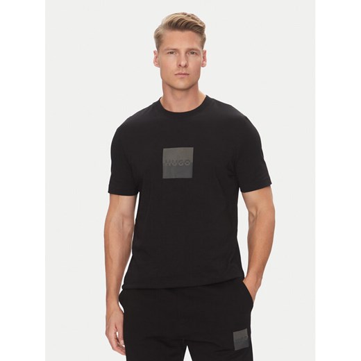 HUGO T-Shirt Dusplit 50542784 Czarny Regular Fit ze sklepu MODIVO w kategorii T-shirty męskie - zdjęcie 183862829