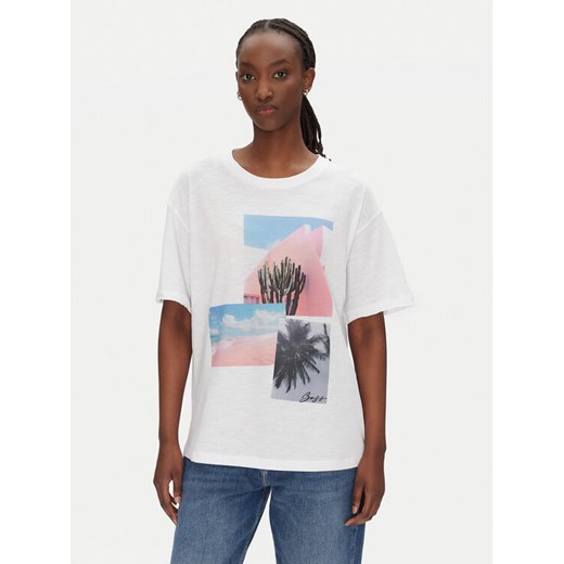 BOSS T-Shirt C_Eband_4 50540433 Biały Relaxed Fit ze sklepu MODIVO w kategorii Bluzki damskie - zdjęcie 183862845