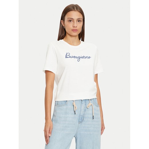 Vila T-Shirt 14097444 Biały Regular Fit ze sklepu MODIVO w kategorii Bluzki damskie - zdjęcie 183862916