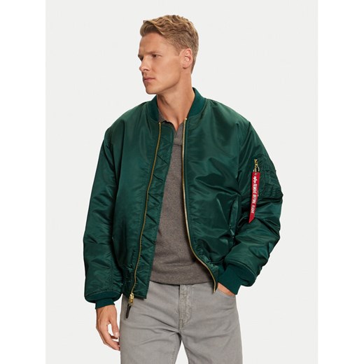 Alpha Industries Kurtka bomber 100101 Zielony Regular Fit ze sklepu MODIVO w kategorii Kurtki męskie - zdjęcie 183862938