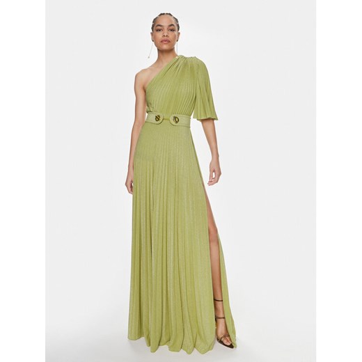 Elisabetta Franchi Sukienka wieczorowa AB-534-41E2-V680 Zielony Regular Fit ze sklepu MODIVO w kategorii Sukienki - zdjęcie 183862978