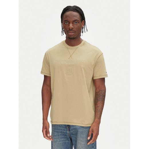 Tommy Jeans T-Shirt Tonal Crest DM0DM20805 Beżowy Relaxed Fit ze sklepu MODIVO w kategorii T-shirty męskie - zdjęcie 183862986