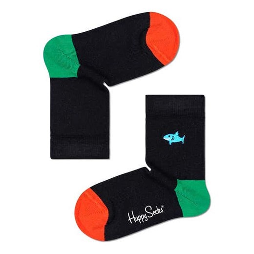 Happy Socks Skarpety &quot;Shark&quot; w kolorze granatowo-pomarańczowo-zielonym ze sklepu Limango Polska w kategorii Skarpetki dziecięce - zdjęcie 183865098