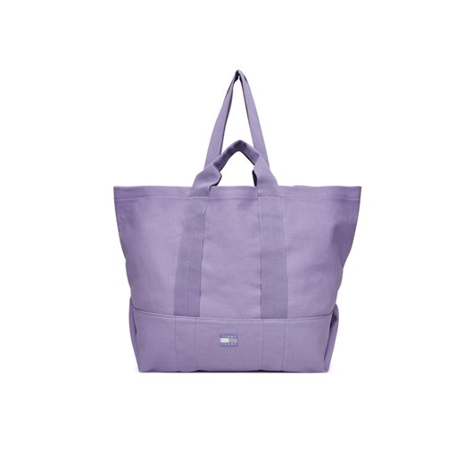 Torebka Tommy Jeans Tjw Tote Edition Canvas AW0AW17542 Fioletowy ze sklepu eobuwie.pl w kategorii Torby Shopper bag - zdjęcie 183865679