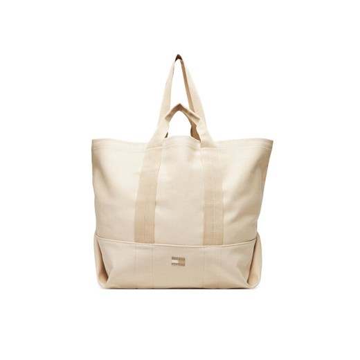 Torebka Tommy Jeans Tjw Tote Edition Canvas AW0AW17542 Beżowy ze sklepu eobuwie.pl w kategorii Torby Shopper bag - zdjęcie 183865736