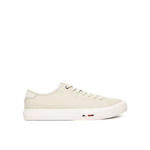 Tenisówki Tommy Hilfiger Hi Vulc Street Canvas FM0FM05515 Beżowy ze sklepu eobuwie.pl w kategorii Trampki męskie - zdjęcie 183865759
