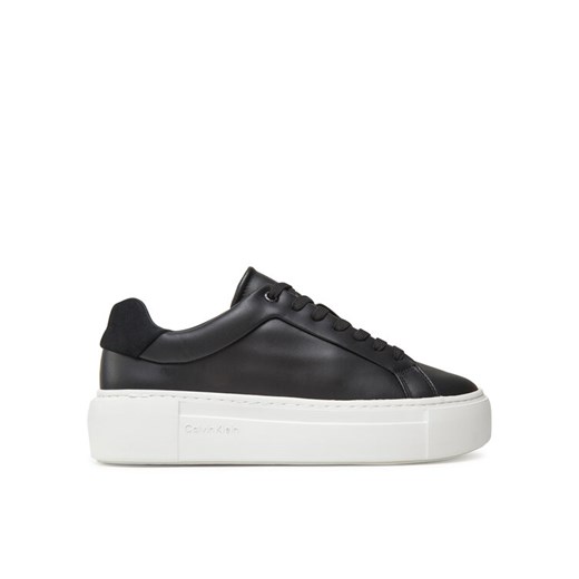 Sneakersy Calvin Klein Ff Cupsole Lace Up Lth HW0HW02570 Czarny ze sklepu eobuwie.pl w kategorii Buty sportowe damskie - zdjęcie 183865776