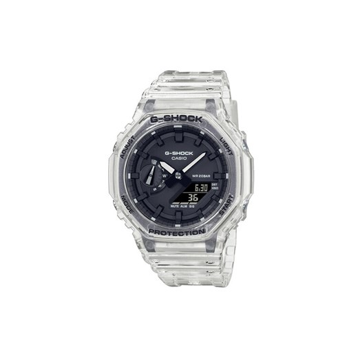 Zegarek G-Shock GA-2100SKE-7AER Biały ze sklepu eobuwie.pl w kategorii Zegarki - zdjęcie 183865795