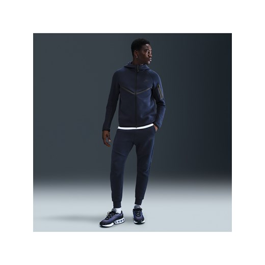 Męskie dzianinowe joggery Nike Tech - Niebieski ze sklepu Nike poland w kategorii Spodnie męskie - zdjęcie 183867209