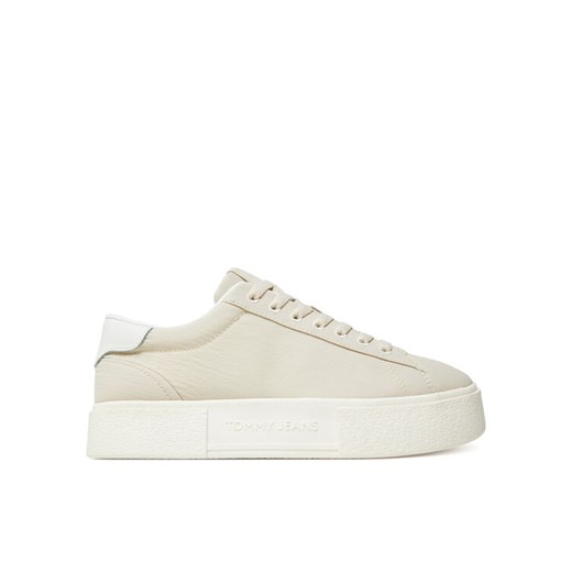 Tommy Jeans Sneakersy Tjw Flatform Sneaker EN0EN02819 Beżowy ze sklepu MODIVO w kategorii Buty sportowe damskie - zdjęcie 183867267